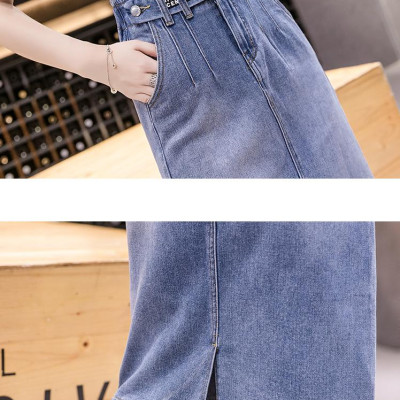 Chân váy jean ngang gối hàng thiết kế cao cấp 05 C001