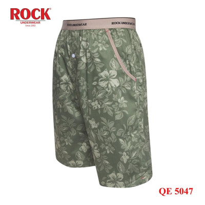 Quần đùi nam ROCK họa tiết hoa lá lưng bảng to có túi trước