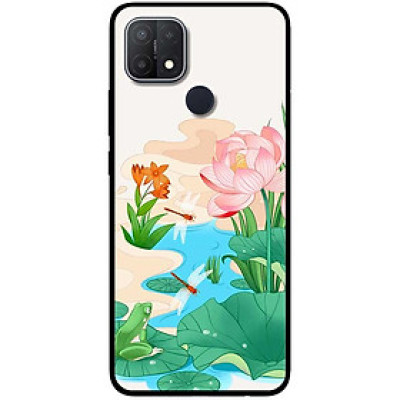 Ốp lưng cho Oppo A15 - A15s - A35 4G - A17 - A17K - A57 4G - A94 5G - A95 5G - Sen Hồng Chuồn Đỏ - Hàng Chính Hãng