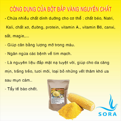 Sora Bột bắp vàng cao cấp nguyên chất 