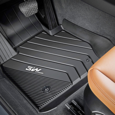 Thảm lót sàn xe ô tô BMW 3 Series New 320i/ 330i 2019 - nhãn hiệu Macsim 3W - chất liệu nhựa TPE đúc khuôn cao cấp - màu đen