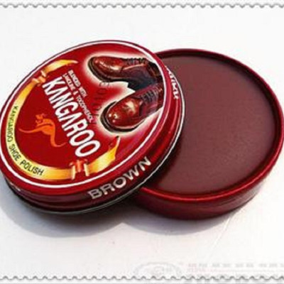 Combo Xi đánh giày Kangaroo Hàn Quốc + Bàn chải đánh giày cán gỗ