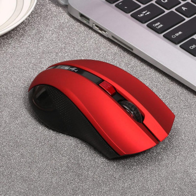  Chuột chơi game không dây 2.4G có thể điều chỉnh 2400 DPI với 6 nút dành cho PC máy tính xách tay Mac HXSJ Ergonomic Optical Office