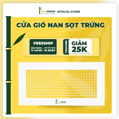 Cửa Gió Sọt Trứng, Lưu Thông Không Khí, Cửa Cấp/ Hồi, Sơn Tĩnh Điện Chống Ăn Mòn, Asia Green( Giá bao gồm VAT)