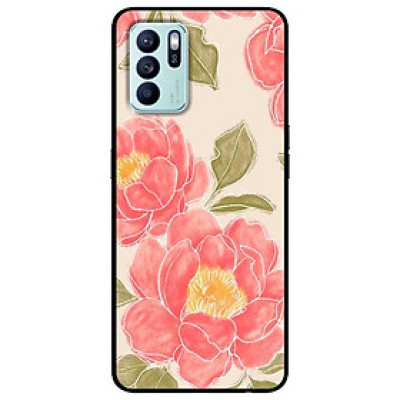Ốp lưng dành cho Oppo Reno 6 - Oppo Reno 6Z - Hoa Hồng Nền Vàng Nhạt