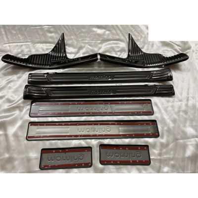 Ốp bậc cửa , nẹp bước chân Kia Morning 2012-2022 cao cấp -mẫu Titan 8 chi tiết