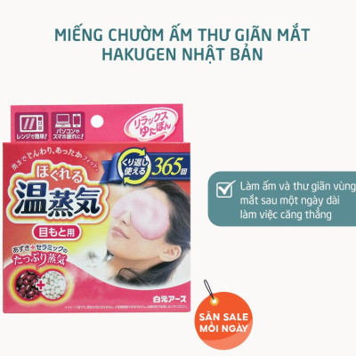 Miếng Chườm Ấm Thư Giãn Mắt Hakugen Nhật Bản 