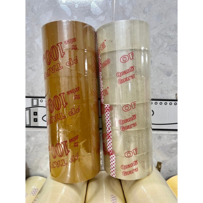 Combo 6 Cuộn Băng Keo Trong Hoàn Cầu Gói Quà 4.8cm 100ya 50mic, Băng Keo OPP Trong Đục Đóng Hàng
