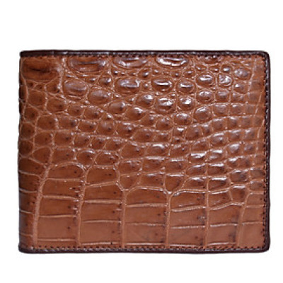  Ví nam da cá sấu màu nâu đỏ HJ92202-11-14-17-26-29 