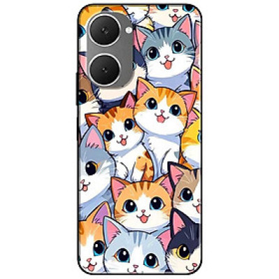Ốp lưng cho Vivo Y03 - Y03T - Y18 - Y18S - Y18T - Y27 5G - Y28 4G - Y36 - Họa Tiết Bé Mèo - Hàng Chính Hãng