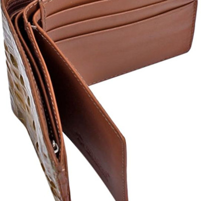 Ví Nam Da Cá Sấu Gai Lưng Huy Hoàng HT2231 (12.5 x 10 cm) - Rêu