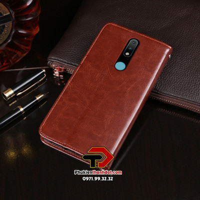 Bao da dạng ví dành cho Nokia 8.3, Nokia 2.4 hiệu Idewei có quai gài và dây đeo - Hàng nhập khẩu