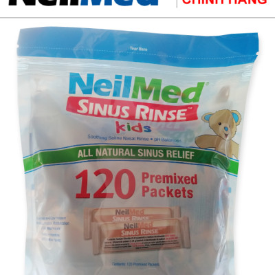 Gói Hỗn Hợp Muối Rửa Mũi Xoang Trẻ Em NeilMed SinusRinse Kids Sachets  (Hộp 120 gói)- Xuất xứ Mỹ