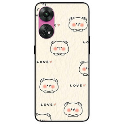 Ốp lưng dành cho Oppo Reno 8T 4G - Reno 8T 5G - Reno 10 5G - Reno 10 Pro 5G - Hoạ Tiết Gấu Lo Ve - Hàng Chính Hãng