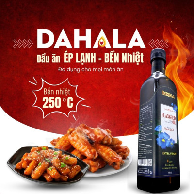 Dầu hạt lanh ép lạnh bền nhiệt DAHALA 250ML - GIÀU OMEGA 3,6,9