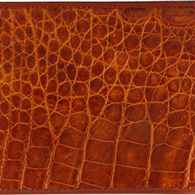 Ví Nam Da Cá Sấu Gai Bụng Huy Hoàng HT2203 (12.5 x 10 cm) - Vàng