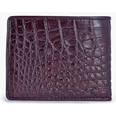 HJ2240 - Bóp nam Huy Hoàng da cá sấu gai bụng màu nâu đất