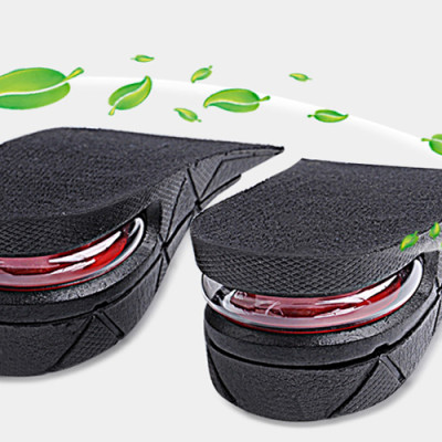 Lót Giày Tăng Chiều Cao Không Khí Nửa Bàn 2 Lớp Winwinshop88 (5cm) - Đen