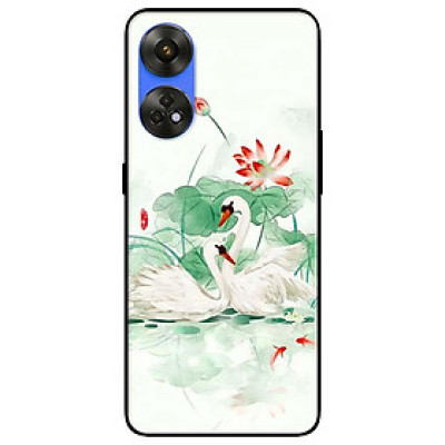 Ốp lưng dành cho Oppo Reno 8T 4G - Reno 8T 5G - Reno 10 5G - Reno 10 Pro 5G - Đôi Thiên Nga - Hàng Chính Hãng