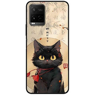 Ốp lưng cho Vivo Y20 - Y12s - Y20s - Y21 - Y21s - Y33s - Y33T - Mèo Đen Nơ Đỏ - Hàng Chính Hãng