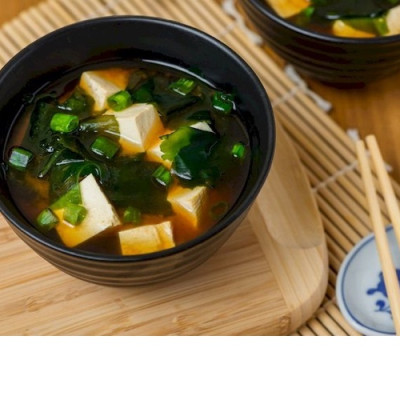 Canh Miso ăn liền (Rong biển, đậu hũ, hành lá) Nagatanien Instant Miso Soup Ingredients (Wakame, Tofu, Green Onion) 100g