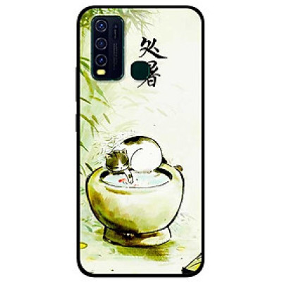 Ốp lưng dành cho Vivo Y30 mẫu Mèo Chậu Nước