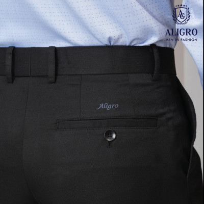 Quần Âu Nam ALIGRO 1 ly màu đen Chuẩn Form , Tôn Dáng, Chất Liệu Cotton Cao Cấp ALGL1008