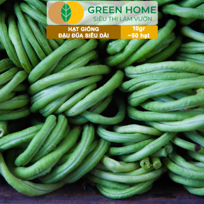 Hạt Giống Đậu Đũa Siêu Dài, Greenhome, Gói 10GR~50 hạt, Dễ Trồng Quanh Năm, Nảy Mầm Cao, T39