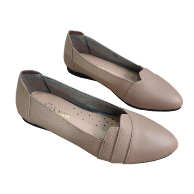 Giày Búp Bê Nữ Đế Bệt Da Bò Thật TiTi ĐÔ Cao Cấp GBBN2073