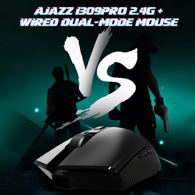 Chuột chơi game Ergonomic Ajazz i309Pro 2.4G Không dây Type-C với hiệu ứng ánh sáng RGB