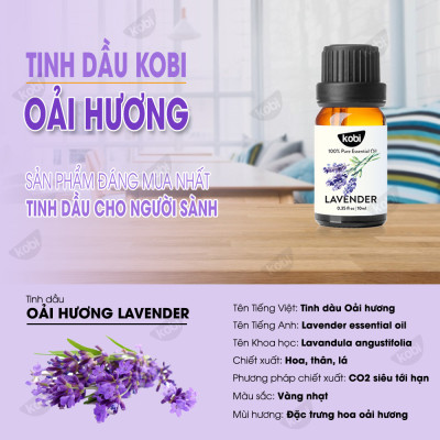 Combo 3 Tinh Dầu Xông Phòng Kháng Khuẩn Sả Chanh, Cam Ngọt, Oải Hương Kobi Giúp Khử Trùng, Thanh Lọc Không Khí, Khử Mùi, Đuổi Muỗi Nguyên Chất (30ml/Lọ)