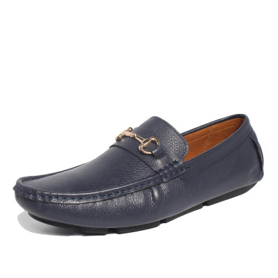 Giày MICHILUX Da Bò Thật Chính Hãng Horse Bit Moccasin CIEHM Màu Xanh Navy