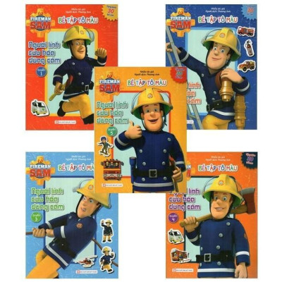 Sách - Bé Tập Tô Màu - Người Lính Cứu Hỏa Dũng Cảm - Quyển 4 - Tân Việt Books