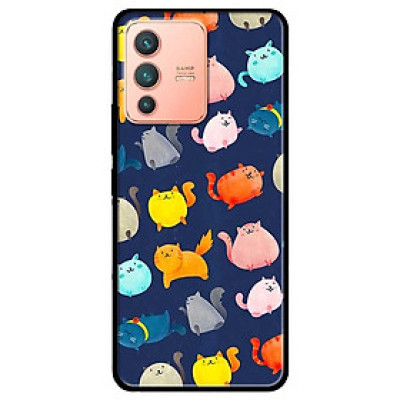 Ốp lưng dành cho Vivo V23 5G / S12 - Vivo Y15s / Y15A mẫu Mèo Mập Nền Xanh