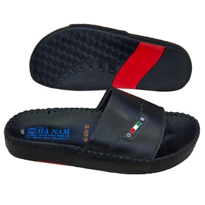 Dép Nam Quai Ngang Da Bò Thật TiTi ĐÔ Cao Cấp DNA2078d