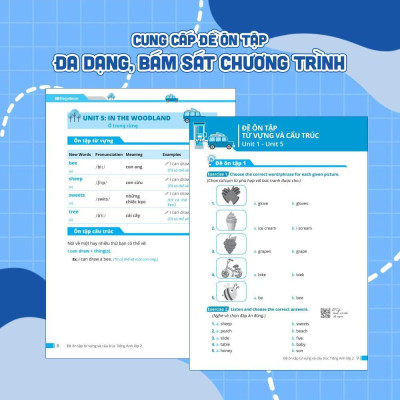 Sách - Đề Ôn Tập Từ Vựng Và Cấu Trúc Tiếng Anh Lớp 2 - Megabook