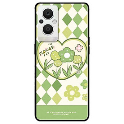 Ốp lưng cho Oppo Reno 2Z, 2F - 6z - 7z 5G - 8z 5G - A96 5G - 8T 4G - 8T 5G - Họa Tiết Hoa Xanh Lá - Hàng Chính Hãng