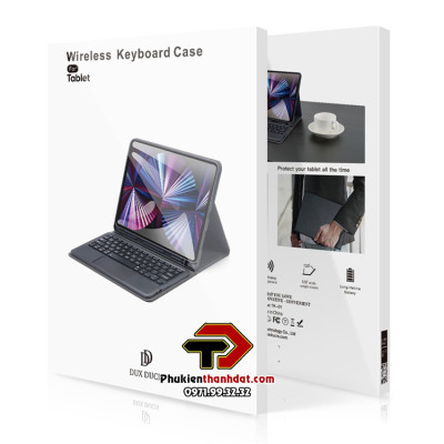 Bao da kèm bàn phím cho iPad Pro 11 2018 chính hãng Dux Ducis có bàn di chuột TrackPad, có ngăn để bút - Hàng chính hãng