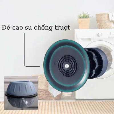 Bộ 4 Chân Chống Rung Kê Máy Giặt, Chân Kê Máy Giặt Tủ Lạnh Cao Cấp – Tiện Lợi, Dễ Dàng Vệ Sinh - HÀNG CHÍNH HÃNG MINIIN