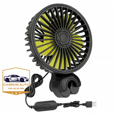 Quạt Ô Tô Điện Cho Ghế Sau Quạt Ghế Sau Ô Tô Tiện Dụng Với 3 Tốc Độ Gió - Hàng Chính Hãng