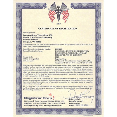 Khẩu trang y tế CAEMEDI 4 lớp Xanh cao cấp, kháng khuẩn, lọc bụi bẩn đạt chuẩn BFE, FDA xuất khẩu Châu Âu - Hộp 50 cái