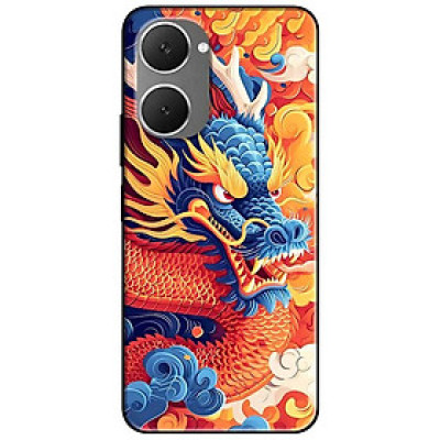 Ốp lưng cho Vivo Y03 - Y03T - Y18 - Y18S - Y18T - Y27 5G - Y28 4G - Y36 - Rồng Xanh Sừng Trắng - Hàng Chính Hãng