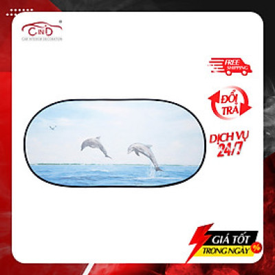 Che Nắng Ô Tô Kính Sau NB LX-R007 Hình Cá Heo (50x100 cm)