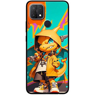 Ốp lưng cho Oppo A15 - A15s - A35 4G - A17 - A17K - A57 4G - A94 5G - A95 5G - Rồng Vàng Mắt Xanh - Hàng Chính Hãng