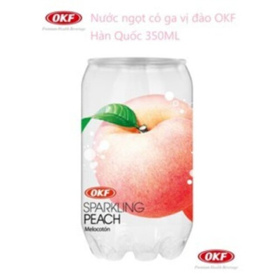Nước ngọt có ga vị đào OKF Hàn Quốc 350ML x 6 chai