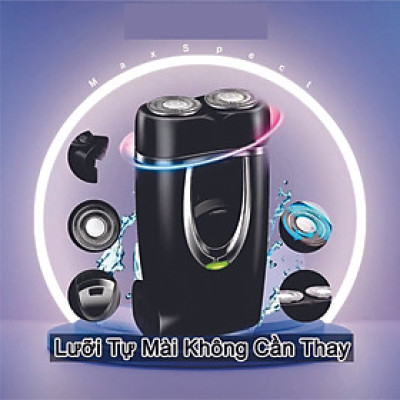 Máy Cạo Râu Mini Sử Dụng Sạc Pin Thông Minh Tiện Lợi Có Lưỡi Dao Kép Tự Làm Sắc