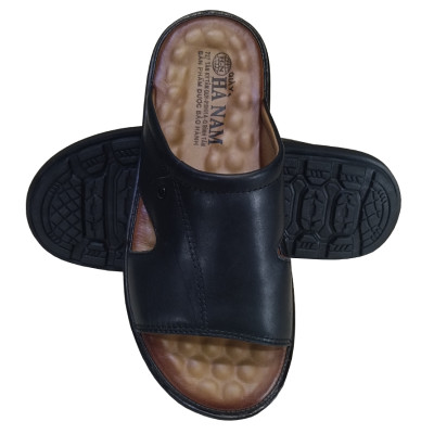 Dép nam quai ngang da bò thật TiTi Đô cao cấp DNA2203