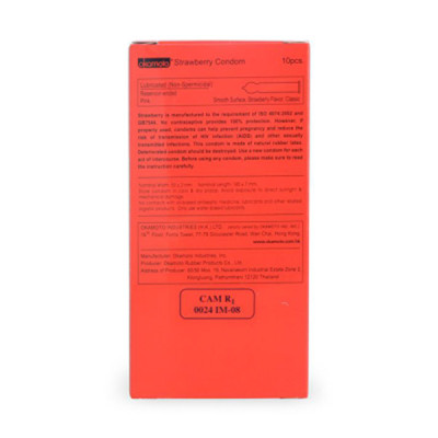 Bao Cao Su Siêu Mỏng, Hương Dâu Okamoto Skinless Skin Strawberry Hộp 10 Chiếc