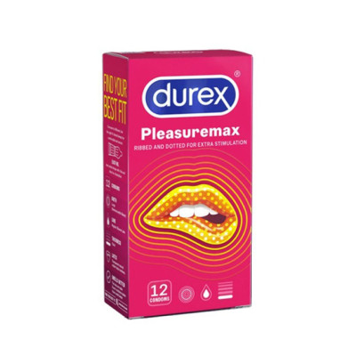 Bao Cao Su Có Gân Gai Durex Durex Pleasuremax (H12) + Bcs Gai Kéo Dài Thời Gian Quan Hệ Power Men Long Shock Type (H3) - Hàng Chính Hãng 100% - Che Tên Sản Phẩm