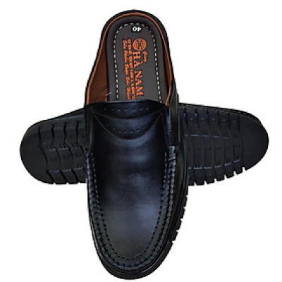 Dép Bít Mũi Nam Da Bò Thật TiTi ĐÔ Cao Cấp GSB2064d